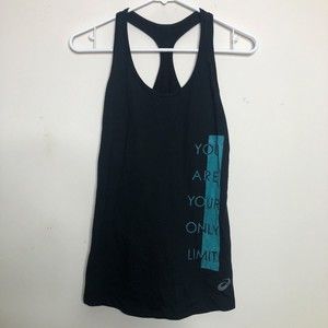 Asics Women's Size Small "You Are Your Only Limit" Tank Top Shirt, Black